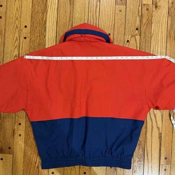 Vintage Alpine Designs Gore-Tex Jacket Mens Medium Red Blue Ski Coat Retro 90s - Picture 7 of 14